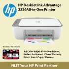 HP DeskJet Ink Advantage 2336 All-in-One Printer Include 1 Black and 1 color Ink Cartridges in Box. 