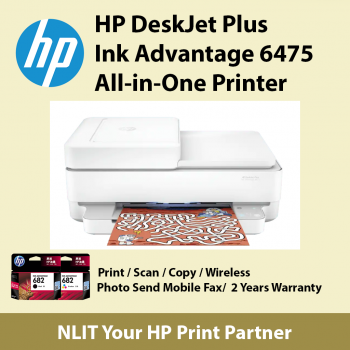 HP DeskJet Plus Ink Advantage 6475 All-in-One Printer - Bundled with 1 unit  682 black and 1 units 682 color Cartridge 