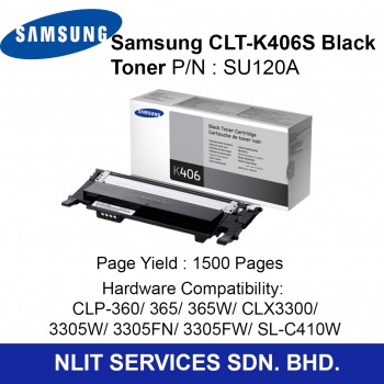  Samsung CLT-K406S Black Original Toner Cartridge (SU120A)