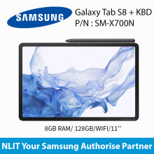 Galaxy Tab S8 with KBD 8GB_128GB / WIFI / 11'' SM-X700N