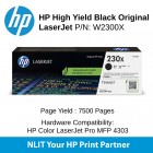 HP Original Toner : HP 230X 230X  High Yield Black : 7500pgs : W2300X : 2 Yrs Warranty