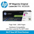 HP Original Toner : HP 230A 230A Magenta : 1800pgs : W2303A : 2 Yrs Warranty