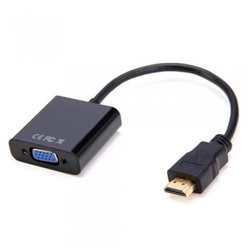 HD 1080P HDMI (M) TO VGA (F) ADAPTER CONVERTER W/ AUDIO CABLE (VGAS)